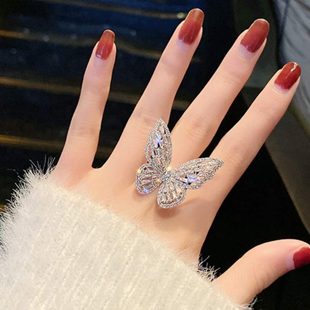 CZ Butterfly Ring - Picture 2 of 9